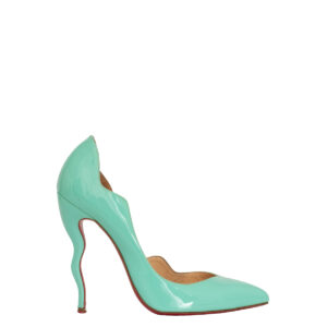 Scarpin Christian Louboutin Wavy Mirage Heel Signature Turquesa Tam. 38