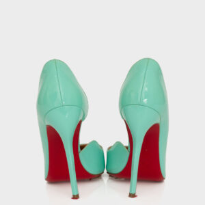 Scarpin Christian Louboutin Wavy Mirage Heel Signature Turquesa Tam. 38