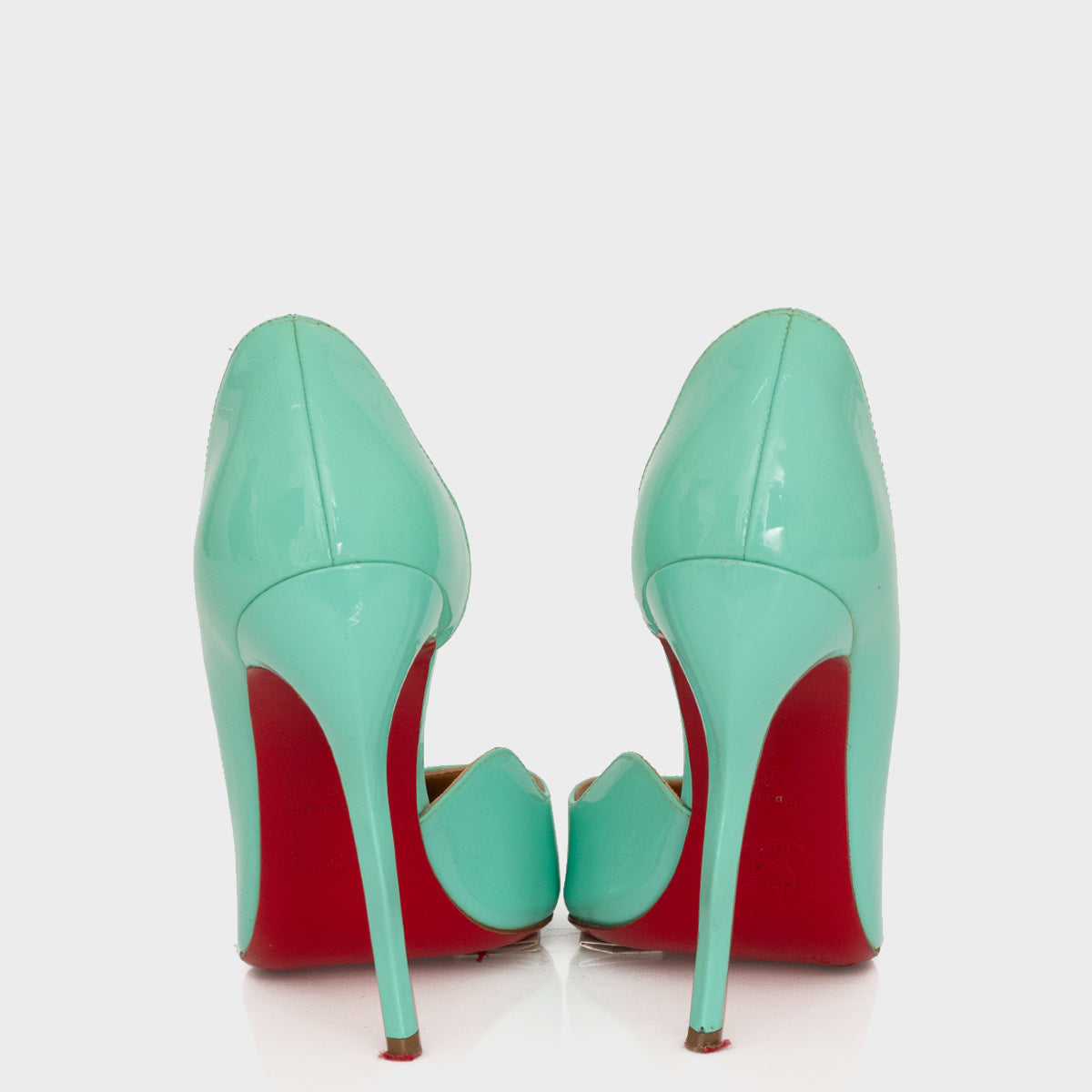 Scarpin Christian Louboutin Wavy Mirage Heel Signature Turquesa Tam. 38