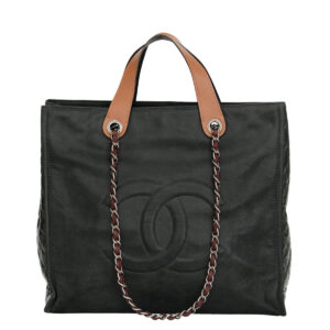 Bolsa Chanel Couro Verde Escuro Grande