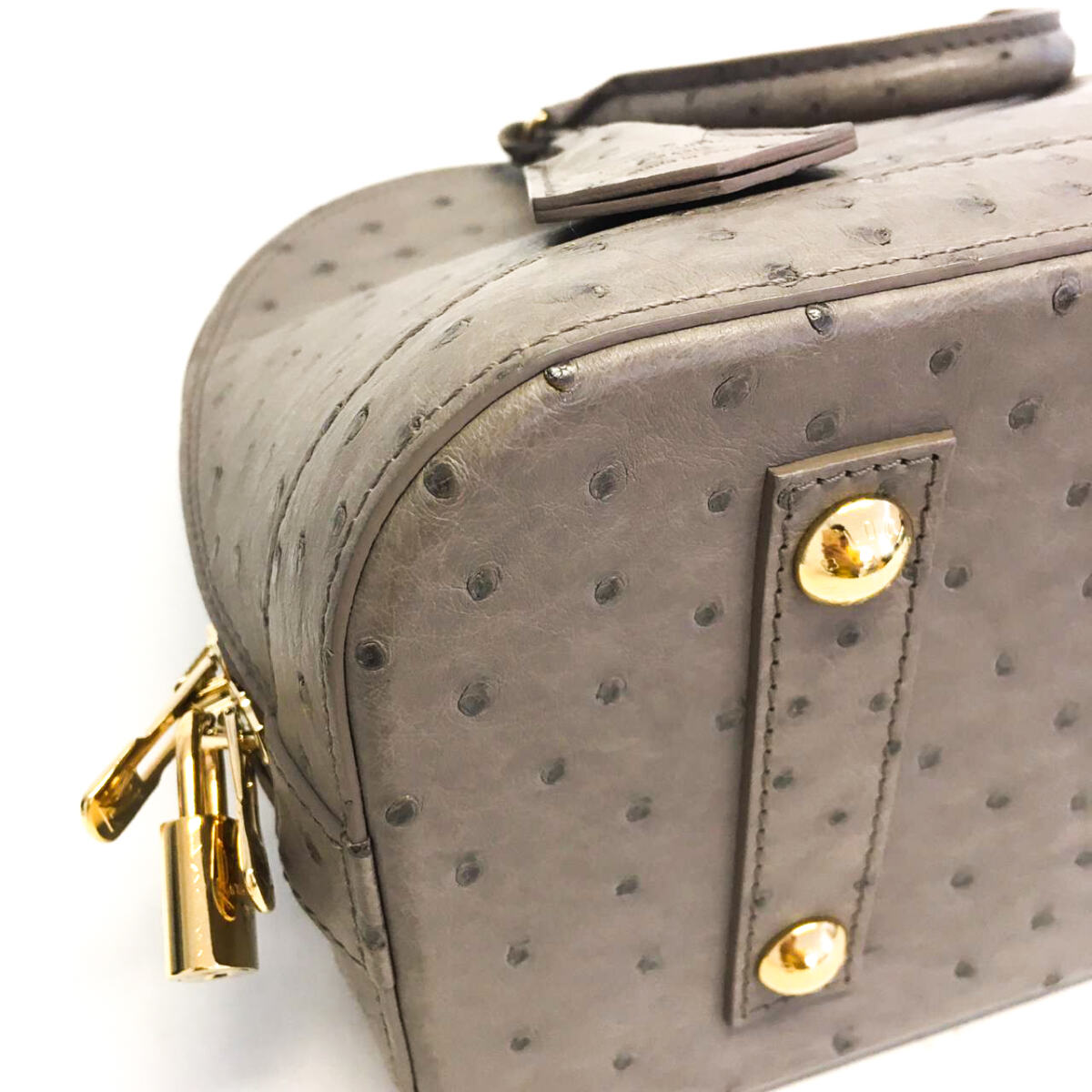 Bolsa Louis Vuitton Alma Cinza Avestruz Pequena