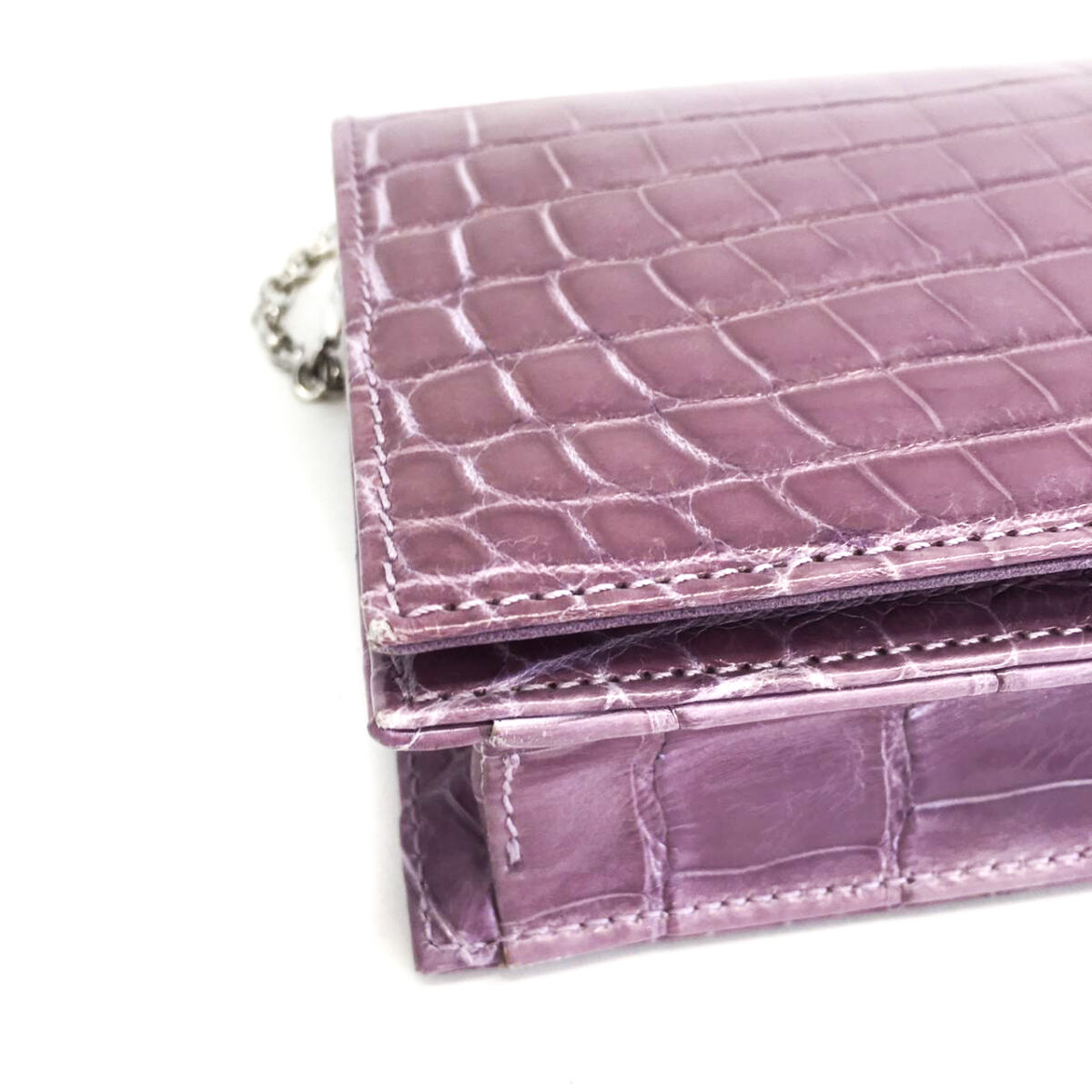 Bolsa Christian Dior Cannage Couro Lilás
