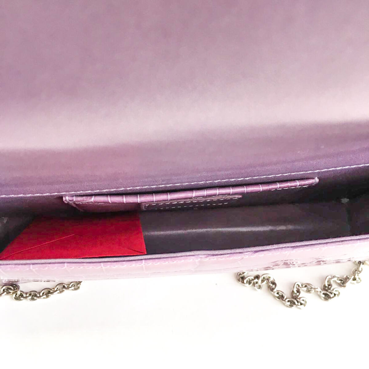 Bolsa Christian Dior Cannage Couro Lilás