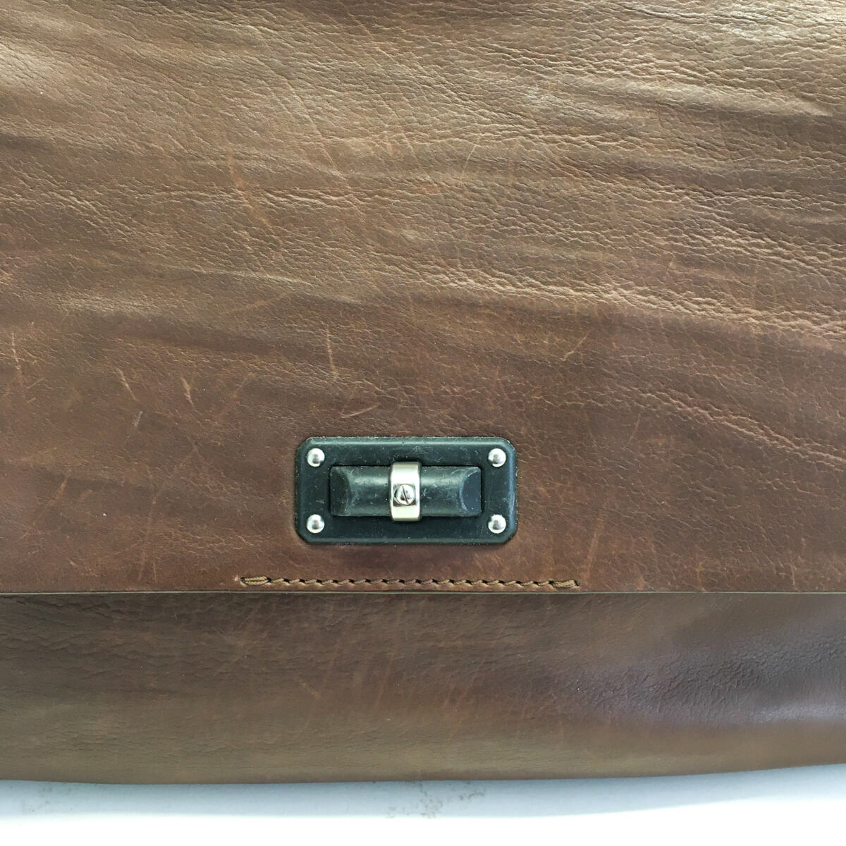 Bolsa Lanvin Marrom e Chumbo G Messenger