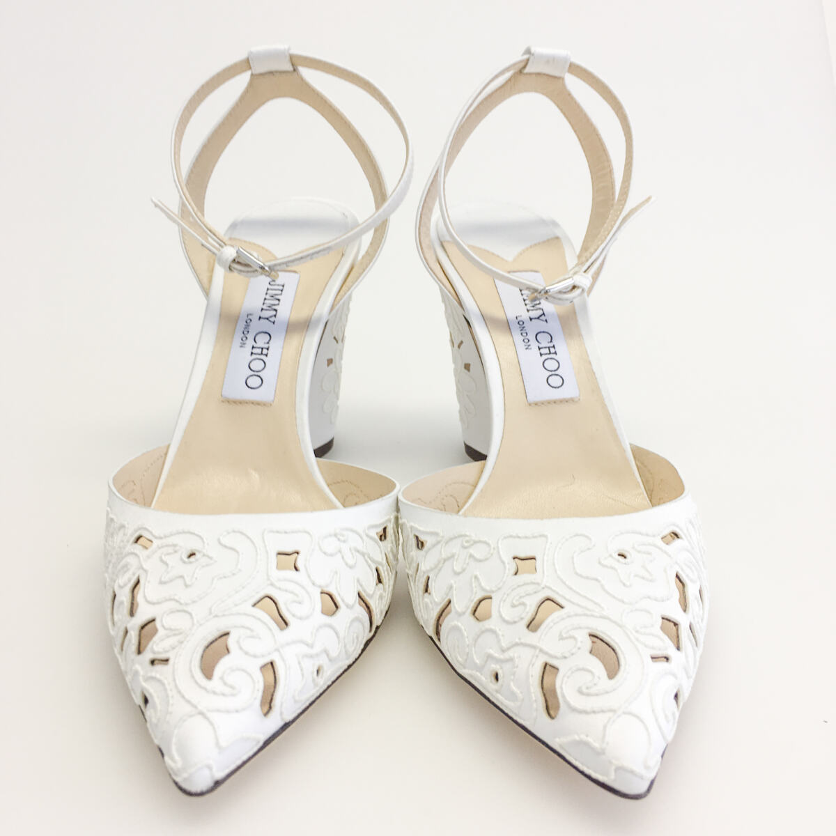 Sapato Jimmy Choo Branco Renda Tam. 39