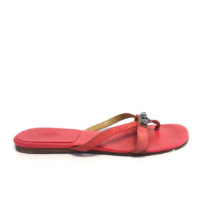 Rasteirinha Hermes Rivale Coral Tam. 36,5