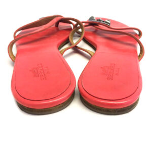 Rasteirinha Hermes Rivale Coral Tam. 36,5