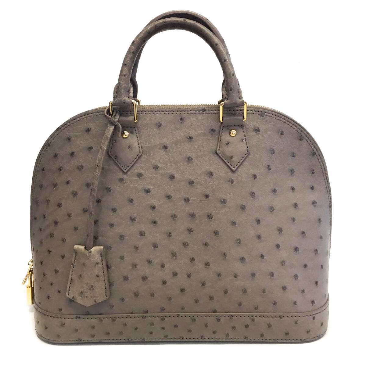 Bolsa Louis Vuitton Alma Cinza Avestruz Pequena