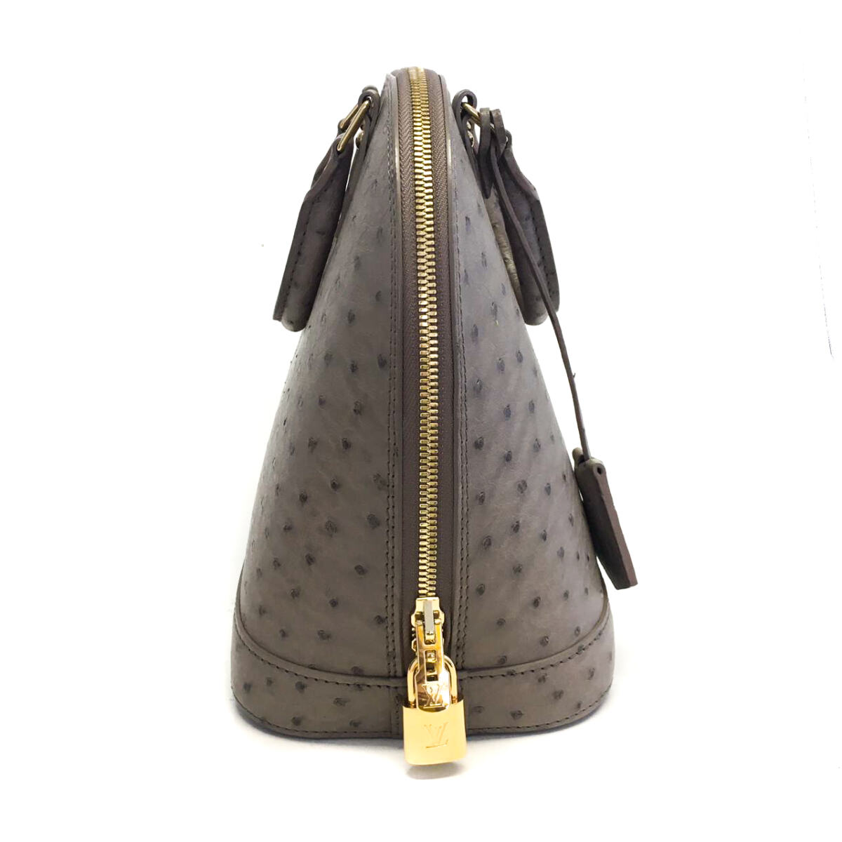 Bolsa Louis Vuitton Alma Cinza Avestruz Pequena
