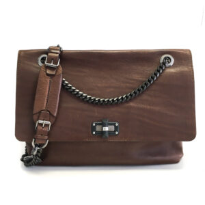 Bolsa Lanvin Marrom e Chumbo G Messenger