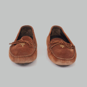 ⁠Mocassim Prada Marrom Tam. 38 Br