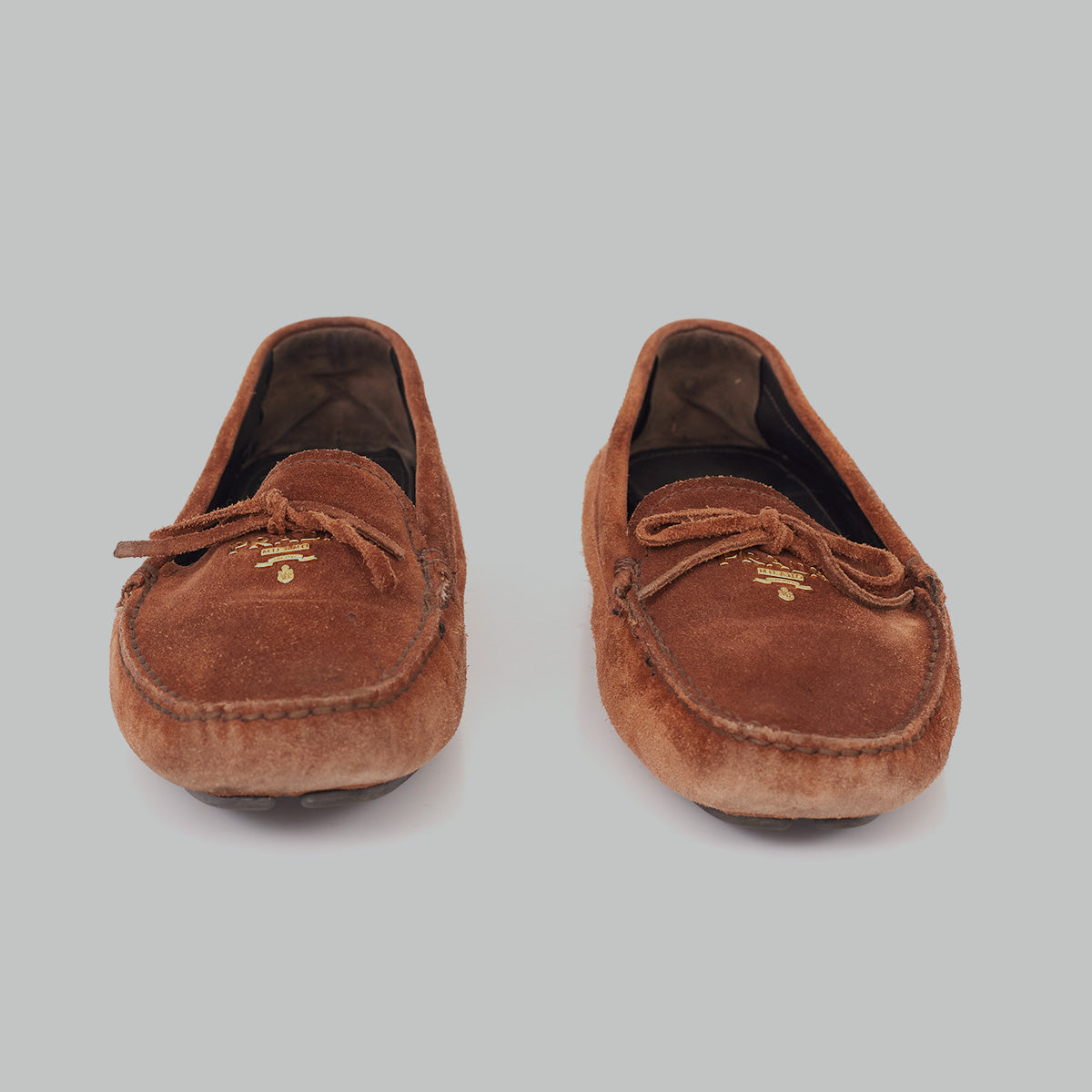 ⁠Mocassim Prada Marrom Tam. 38 Br