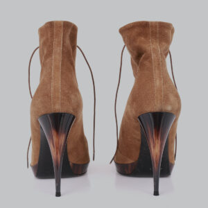 Ankle Boot Burberry Camurça Marrom TAM. 37 BR