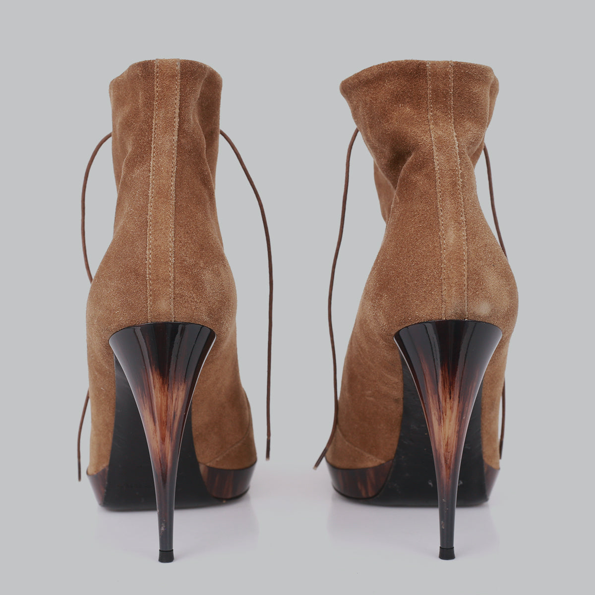 Ankle Boot Burberry Camurça Marrom TAM. 37 BR