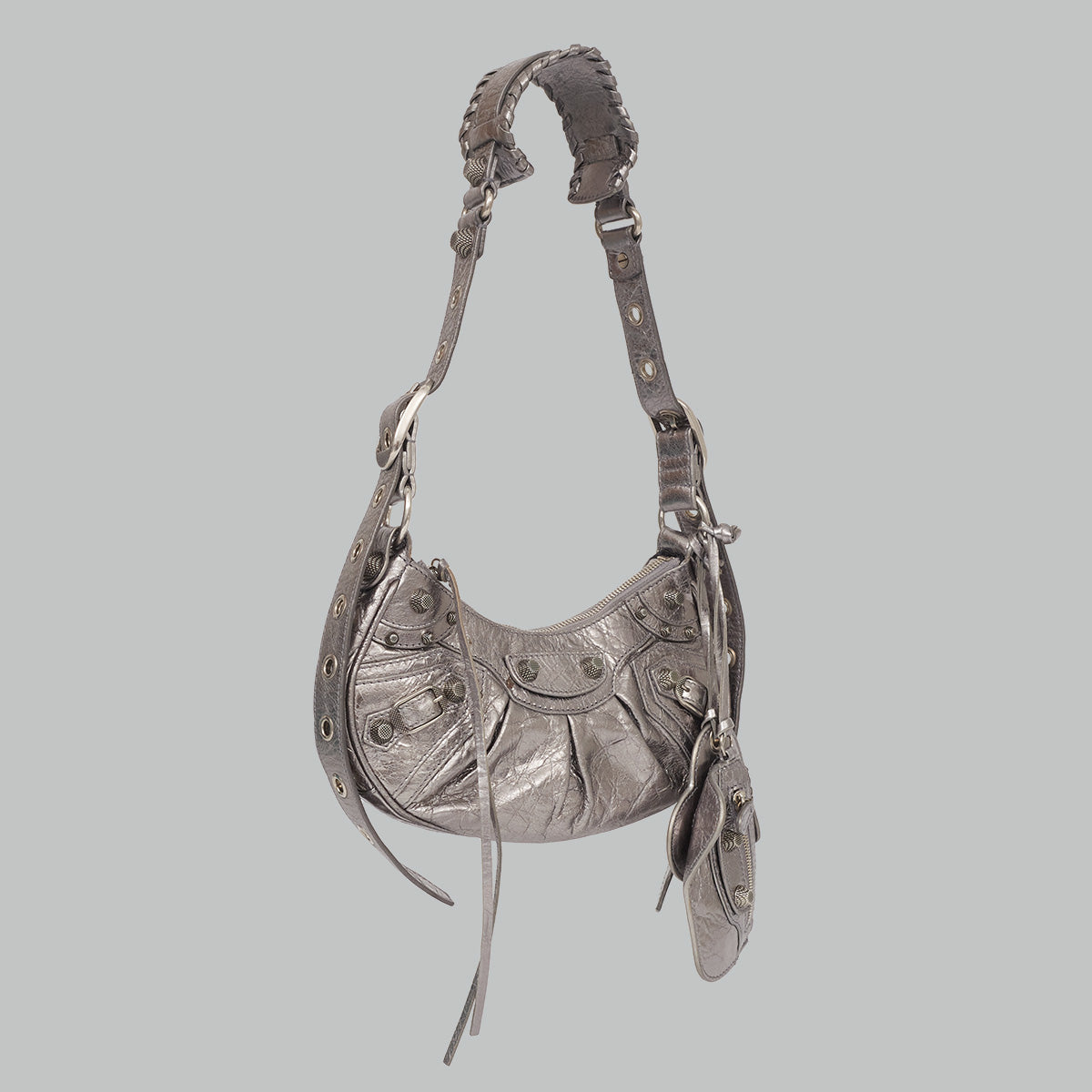 Bolsa Balenciaga Le Cagole XS Prata