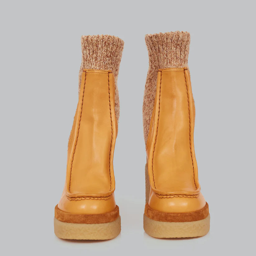 Ankle Boot Chloé Jamie de Tricô Canelado TAM. 36 BR