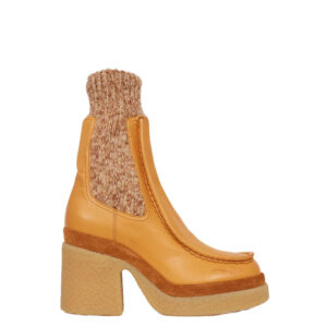 Ankle Boot Chloé Jamie de Tricô Canelado TAM. 36 BR