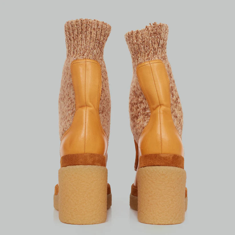 Ankle Boot Chloé Jamie de Tricô Canelado TAM. 36 BR