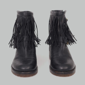 ⁠Bota Valentino Preta Franjas Tam. 38 Br