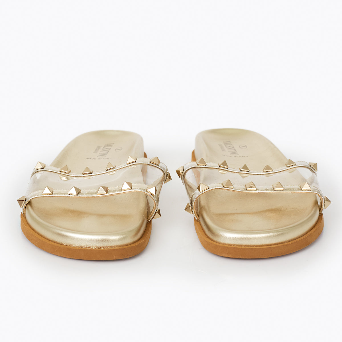 Papete Valentino Dourada com Studs Tam. 37 Br