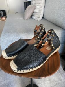 Espadrille Valentino Rockstud Preto Tam. 34,5 Br