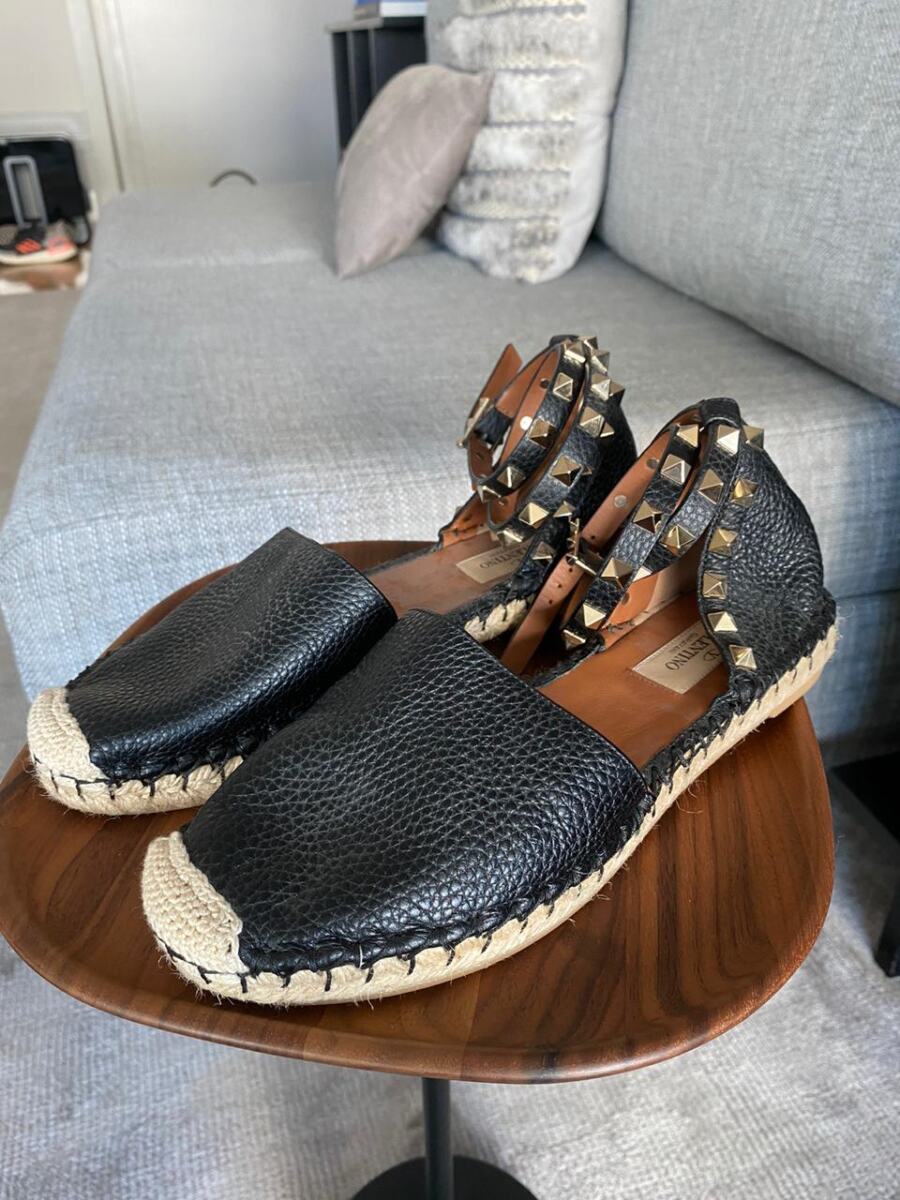 Espadrille Valentino Rockstud Preto Tam. 34,5 Br