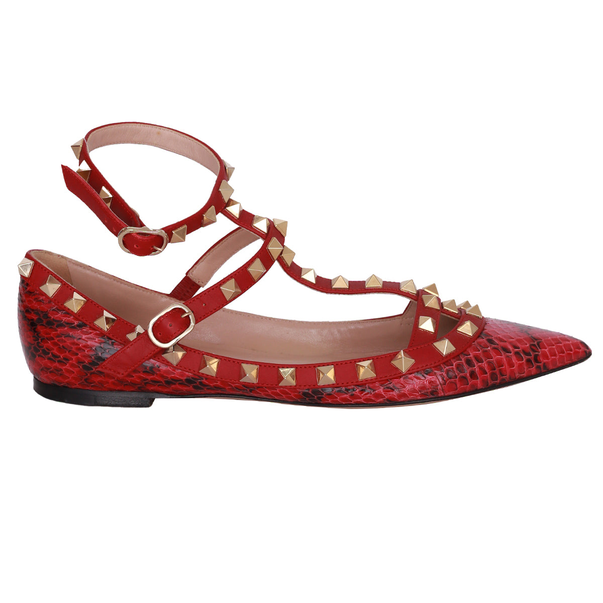 Sapatilha Valentino Rockstud Python Tam. 34,5 Br