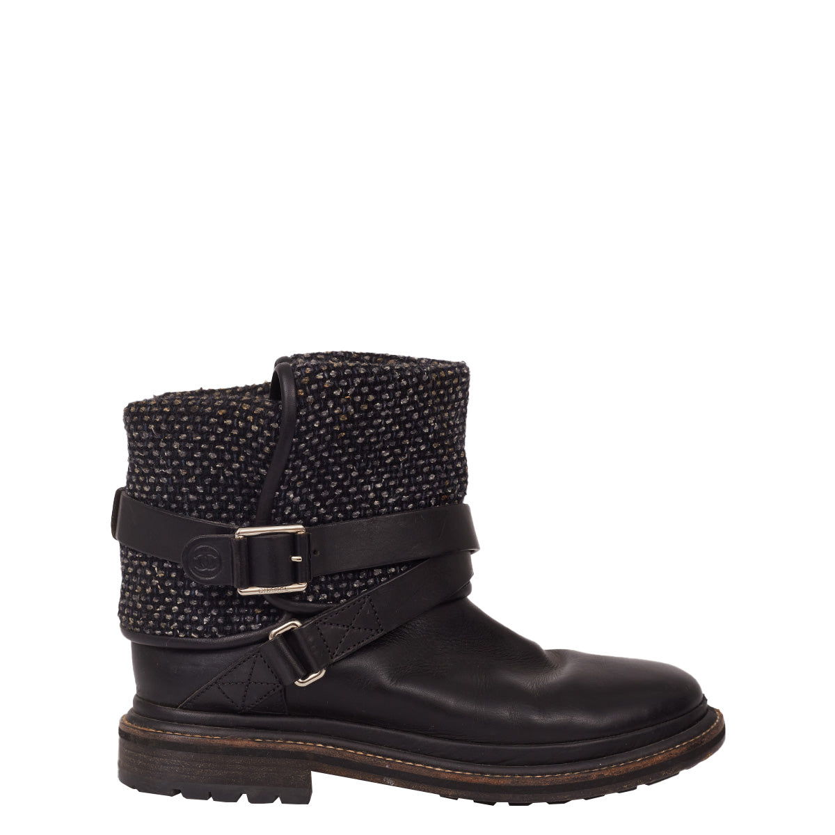 Bota Chanel Preta Tam. 36,5 Br