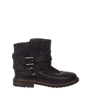 Bota Chanel Preta Tam. 36,5 Br