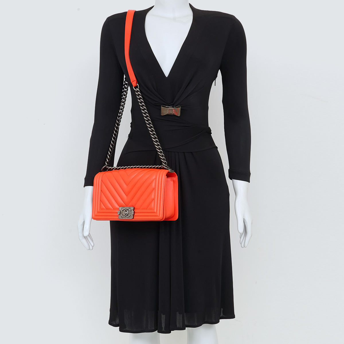 Bolsa Chanel Boy Coral