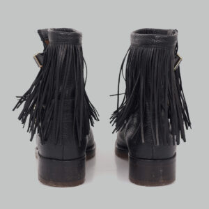 ⁠Bota Valentino Preta Franjas Tam. 38 Br