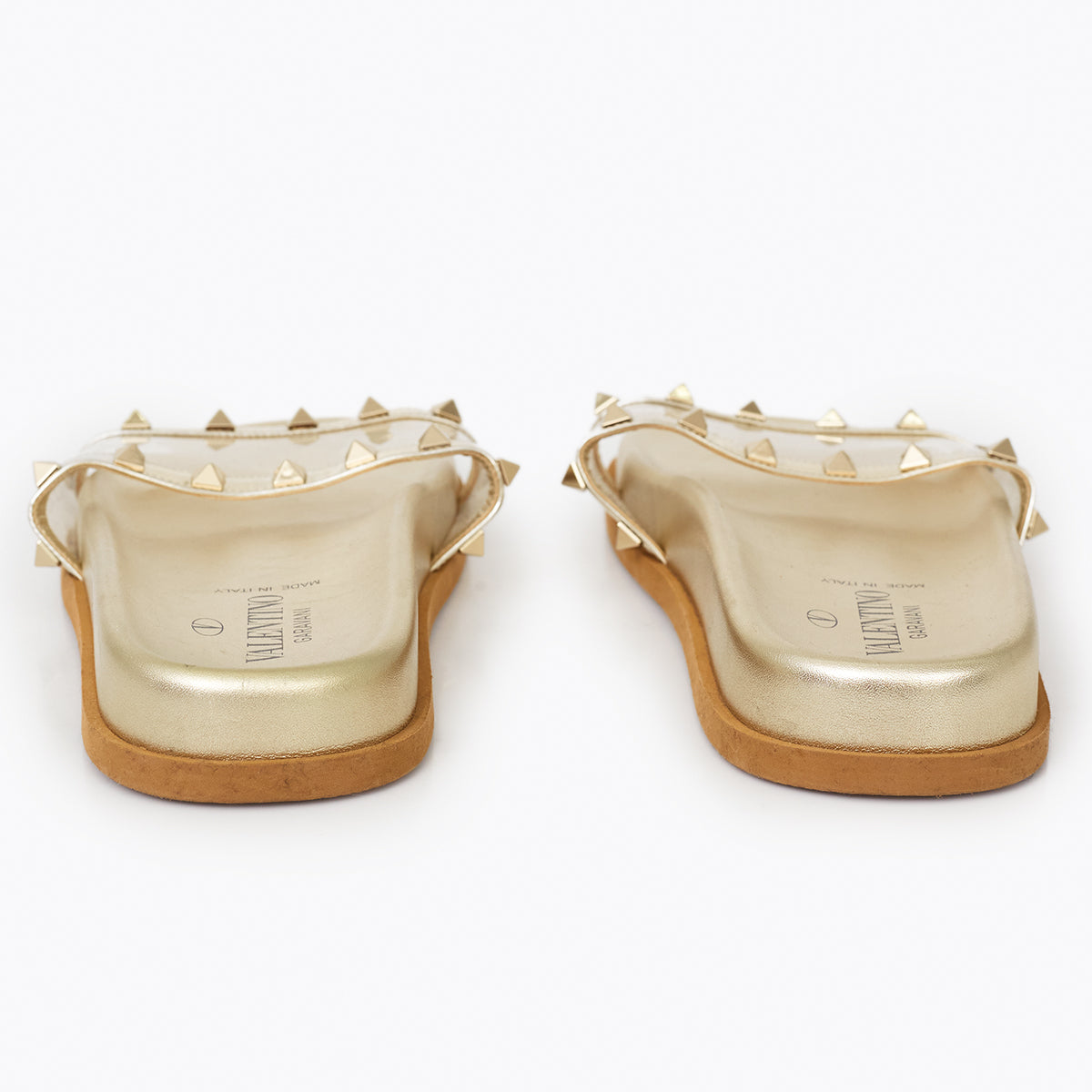 Papete Valentino Dourada com Studs Tam. 37 Br