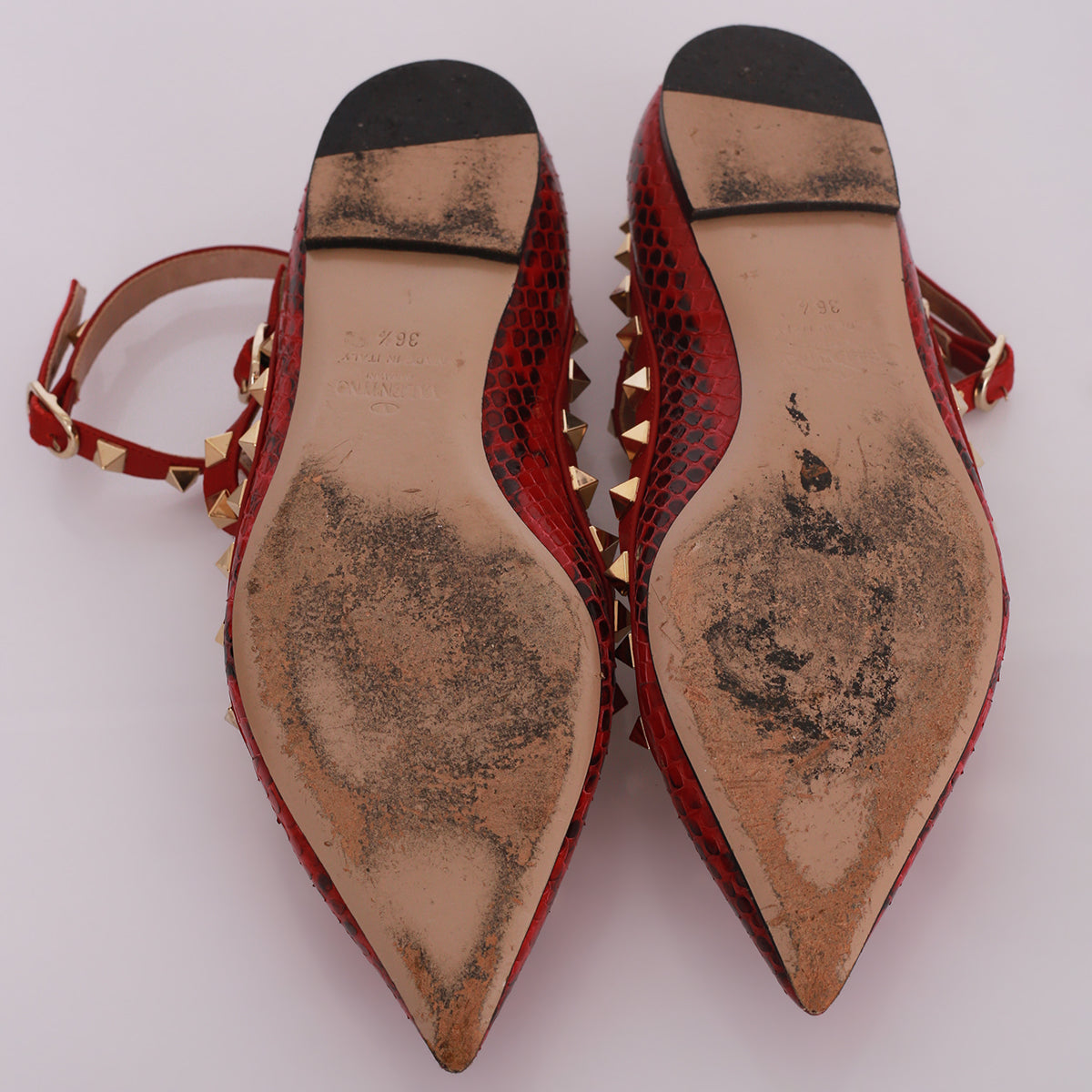 Sapatilha Valentino Rockstud Python Tam. 34,5 Br