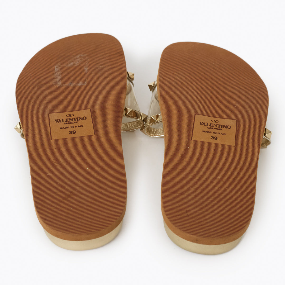 Papete Valentino Dourada com Studs Tam. 37 Br