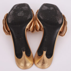 Mule Valentino Flores Dourado Tam. 34 Br