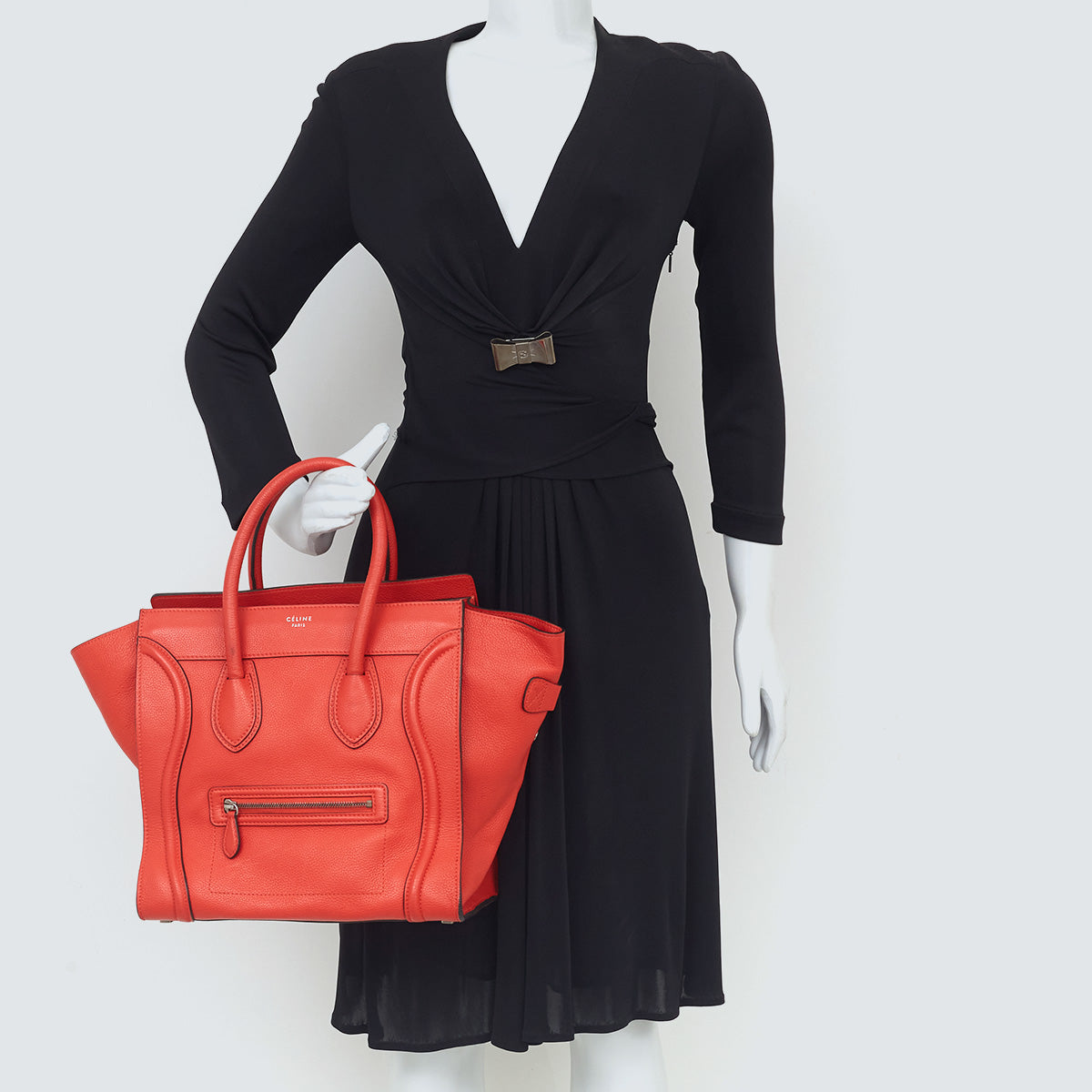 Bolsa Celine Luggage Vermelha Média