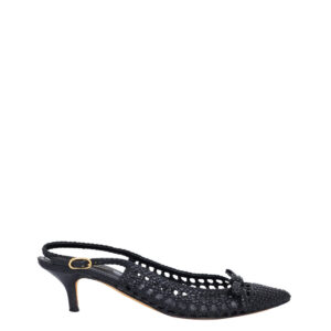 ⁠Scarpin Dolce & Gabbana Trançado Preto Tam. 37,5 BR