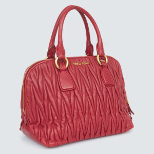 ⁠Bolsa Miu Miu Vermelha Matelassê