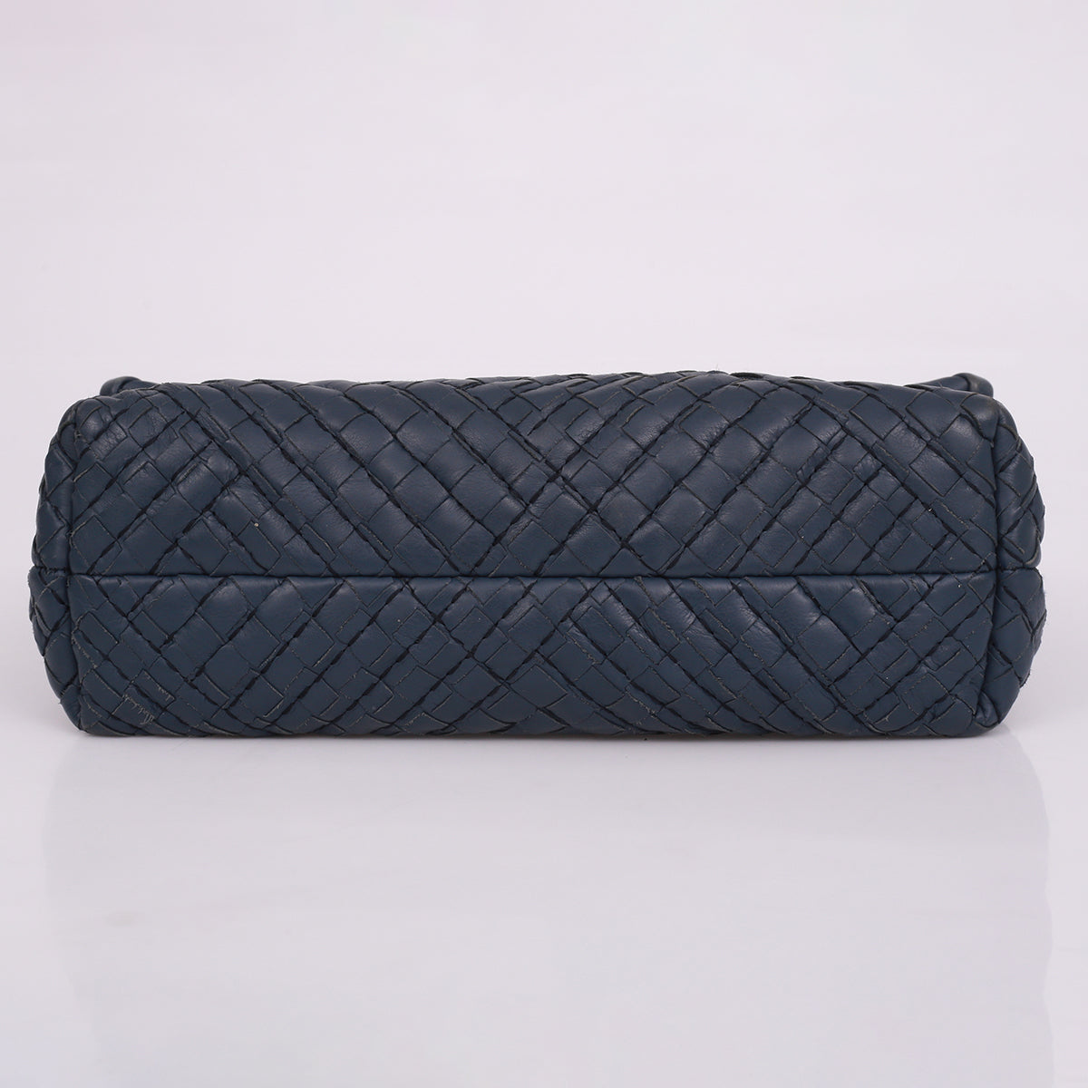 Bolsa Bottega Veneta Olimpia Intrecciato Azul Marinho