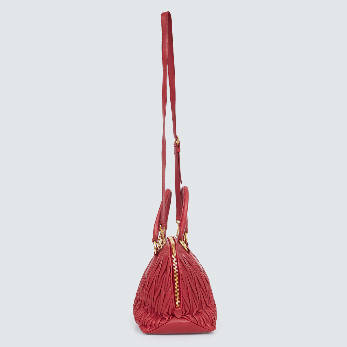 ⁠Bolsa Miu Miu Vermelha Matelassê