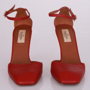 Scapin Valentino Couro Vermelho Tam. 37 Br