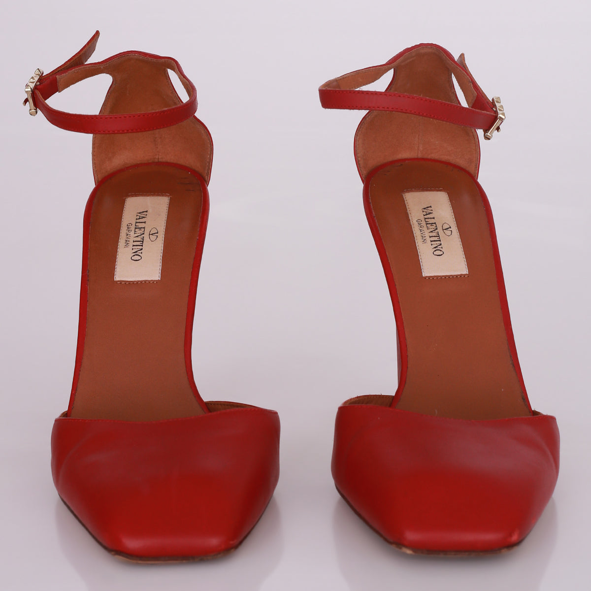 Scapin Valentino Couro Vermelho Tam. 37 Br