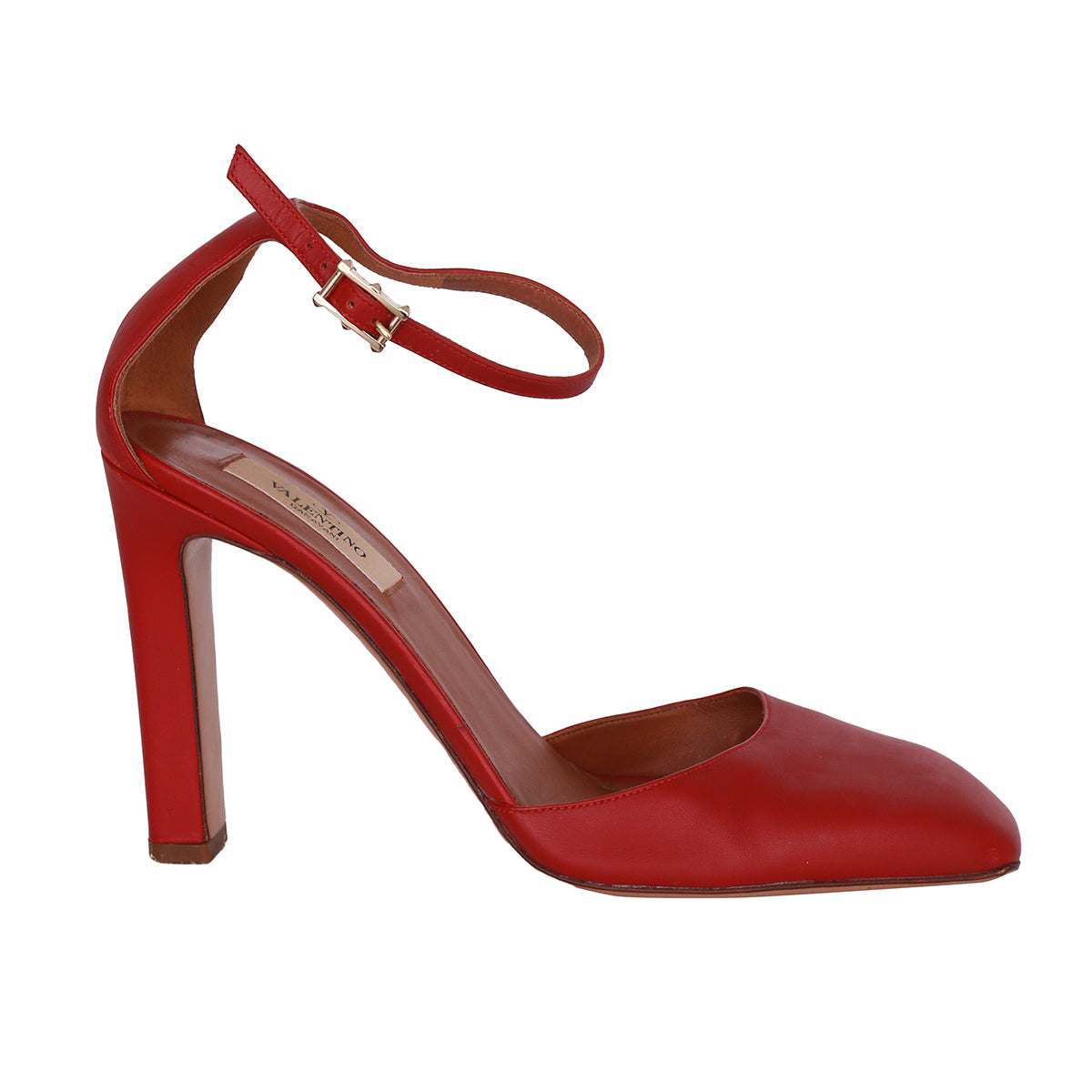 Scapin Valentino Couro Vermelho Tam. 37 Br