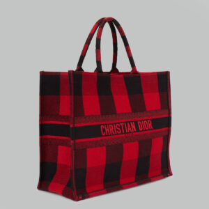 Bolsa Christian Dior Book Tote Xadrez