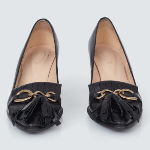 Sapato Tod’s Preto com Franja Tam. 36 Br