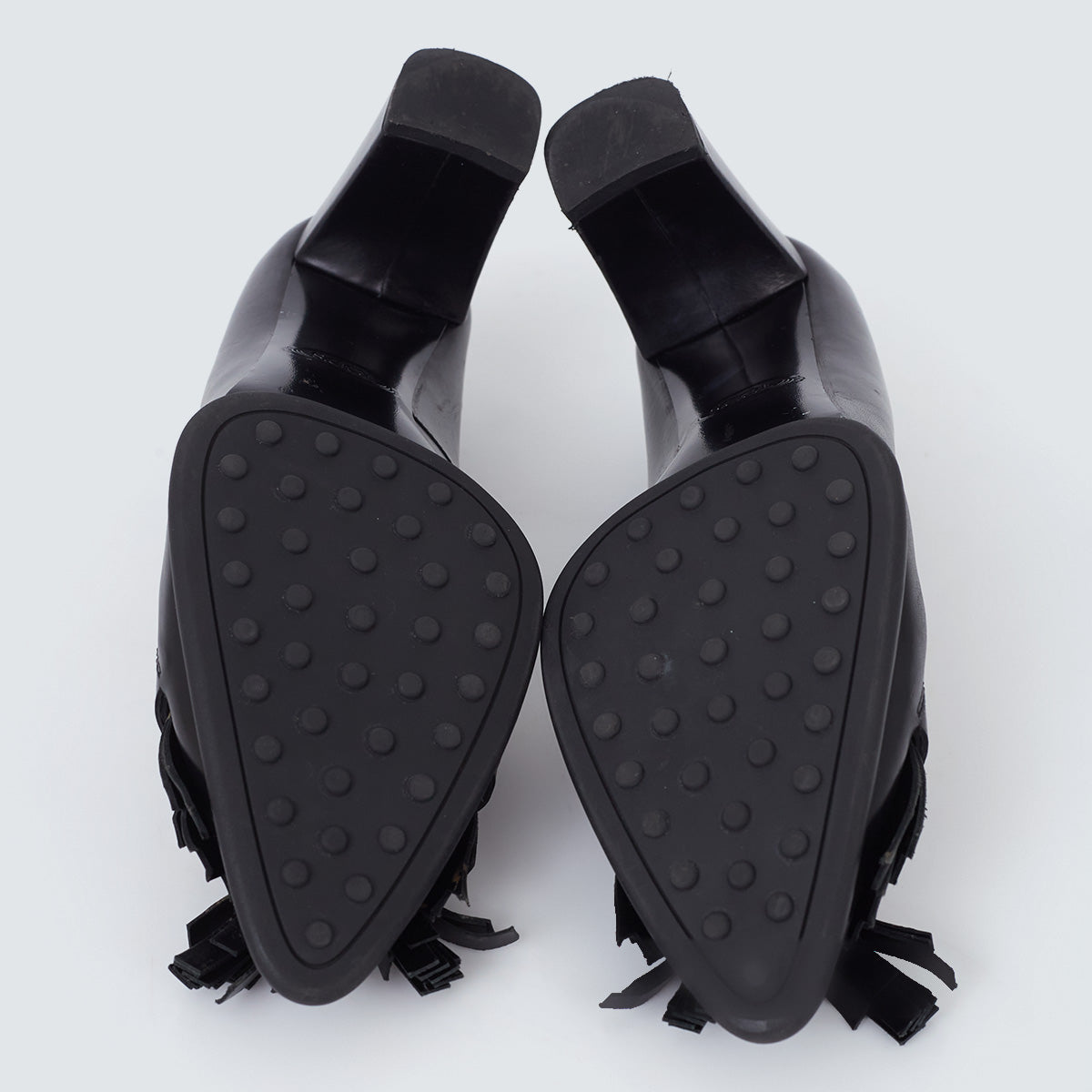 Sapato Tod’s Preto com Franja Tam. 36 Br