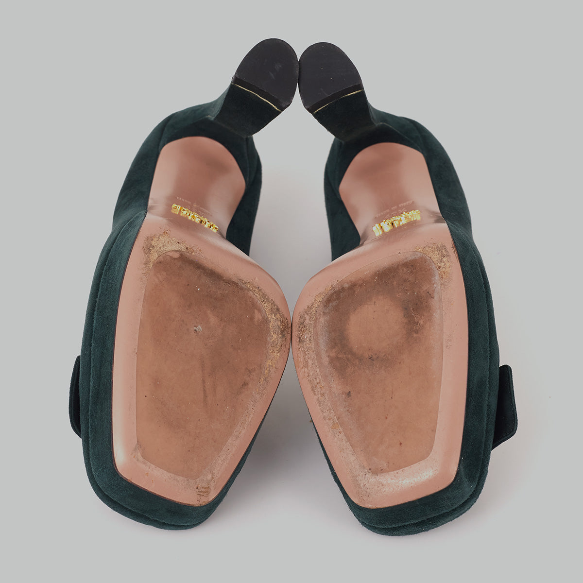 ⁠Sapato Prada Verde Escuro Tam. 38,5 Br