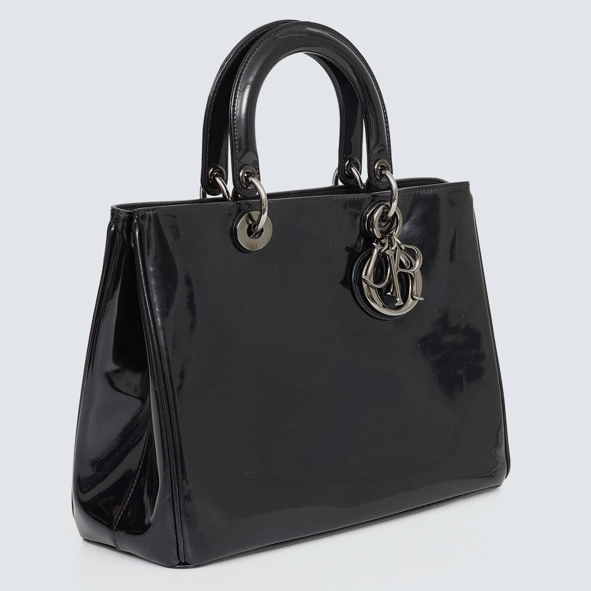 Bolsa Lady Dior Preta Verniz