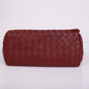 Bolsa Bottega Veneta Intrecciato Flap Vinho