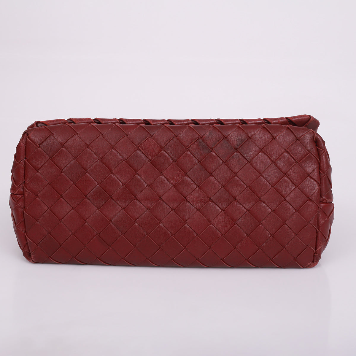 Bolsa Bottega Veneta Intrecciato Flap Vinho